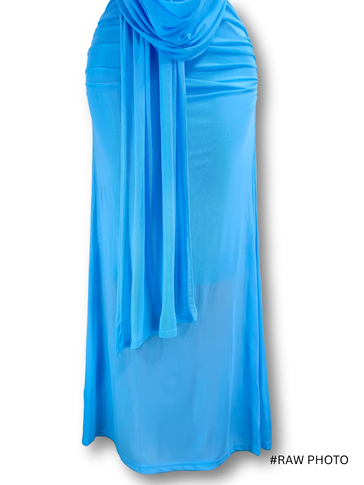 Draped Halter Maxi Dress - N/A dresses available at theGirlyZone Kampala